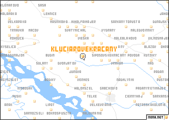 map of Kľučiarove Kračany