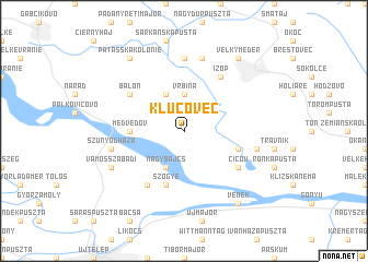 map of Klʼúčovec