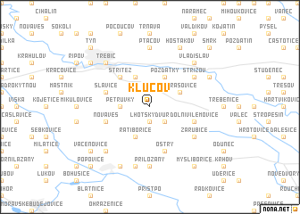 map of Klučov