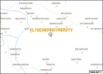 map of Klyuchevskiy Pervyy