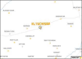 map of Klyuchi-Sap