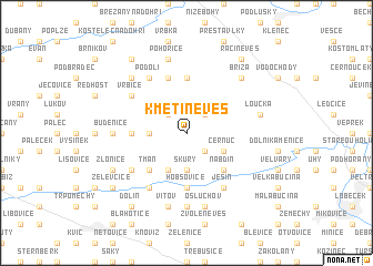 map of Kmetiněves