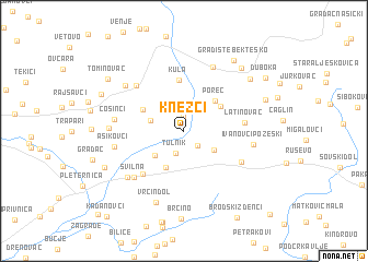 map of Knežci