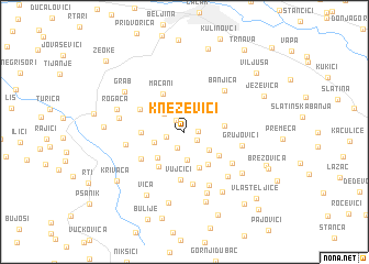 map of Kneževići