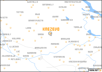 map of Kneževo