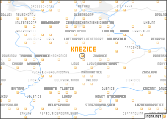 map of Kněžice