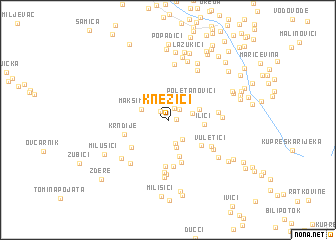 map of Knežići