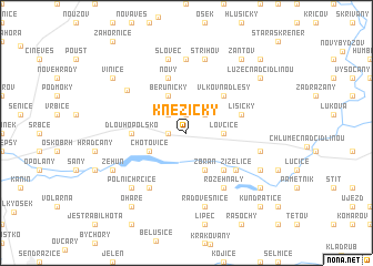 map of Kněžičky