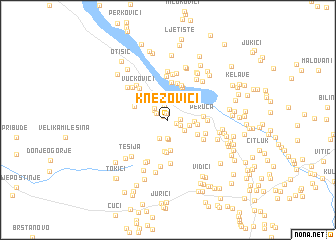 map of Knezovići