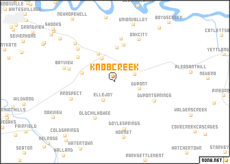 map of Knob Creek