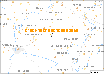 map of Knocknacree Cross Roads