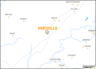 map of Knoxville