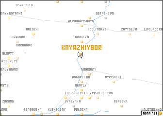 map of Knyazhiy Bor