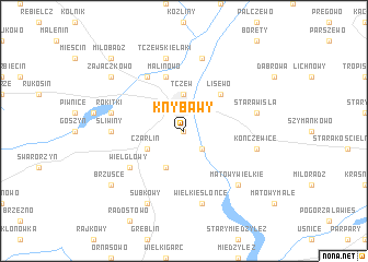 map of Knybawy