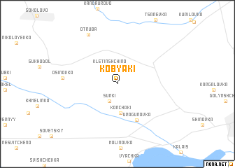 map of Kobyaki