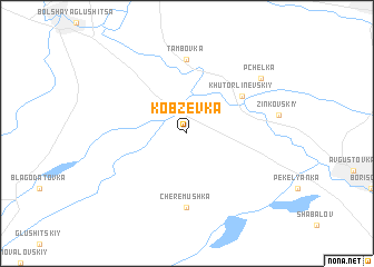 map of Kobzëvka