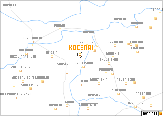 map of Kočėnai
