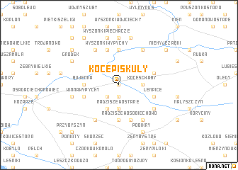 map of Koce Piskuły