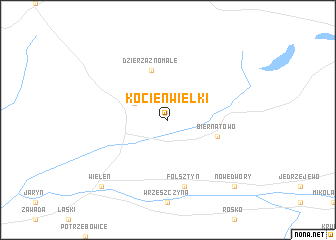 map of Kocień Wielki