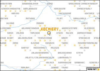 map of Koćmiery