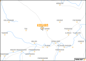 map of Kodian