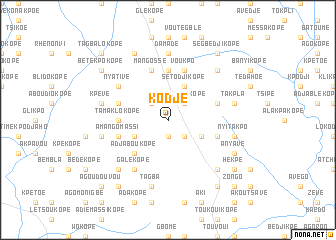 map of Kodjé