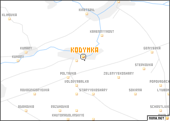 map of Kodymka