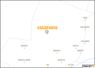 map of Kogorwane