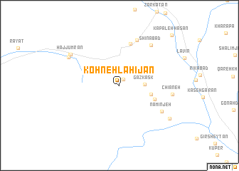 map of Kohneh Lāhījān