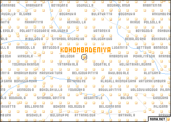 map of Kohombadeniya