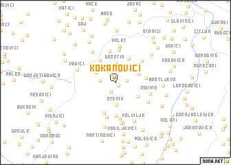 map of Kokanovići