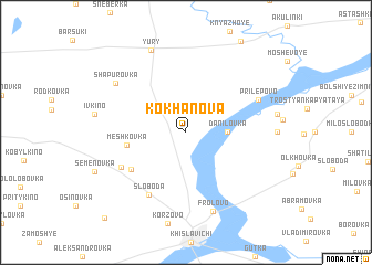 map of Kokhanova