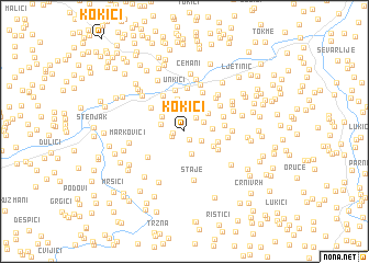 map of Kokići