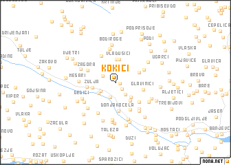 map of Kokići