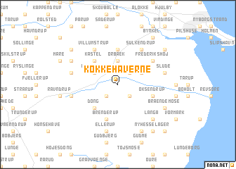 map of Kokkehaverne