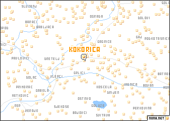 map of Kokorica