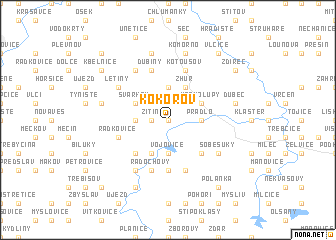map of Kokořov