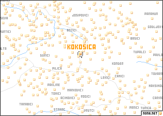 map of Kokošica