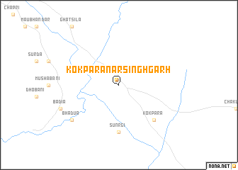 map of Kokpāra Narsinghgarh