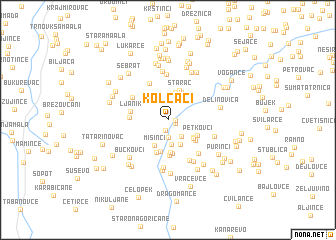 map of Kolčaci