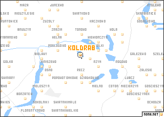 map of Kołdrąb