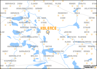 map of Kolence