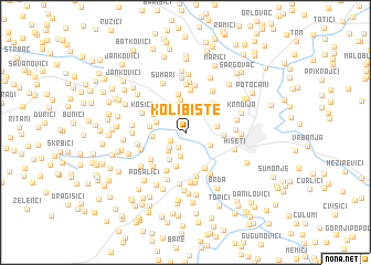 map of Kolibište