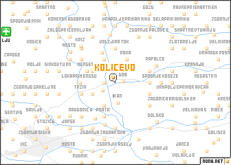 map of Količevo