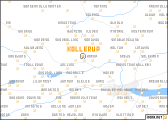 map of Kollerup