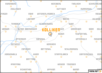 map of Kölliken