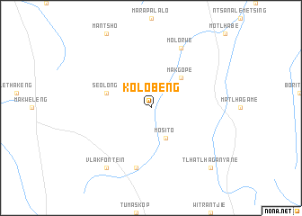 map of Kolobeng