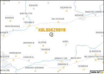map of Kolodeznaya