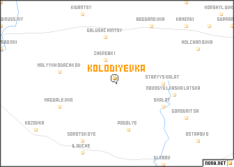 map of Kolodiyevka