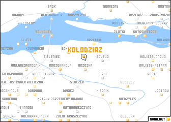 map of Kołodziąż